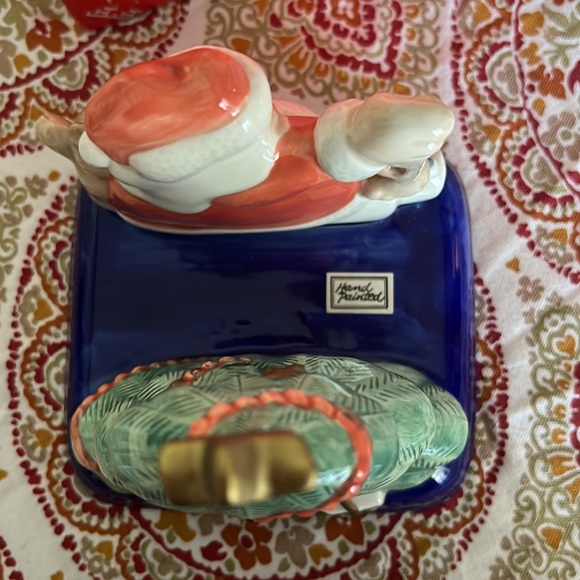 Vintage Fritz & Floyd Santa / Tree / Toy Christmas Card holder in original box. - Picture 3 of 6